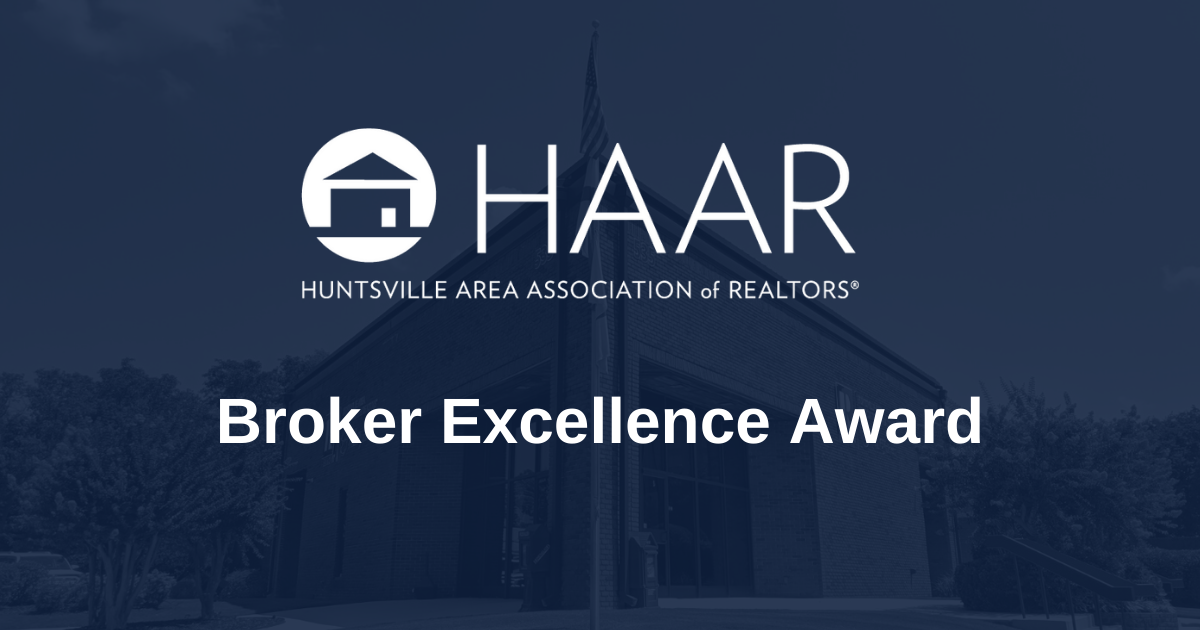 Broker Excellence Award - Huntsville Area Association Of Realtors